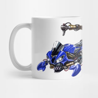 Yamaha R6  Scorpion Blue Mug